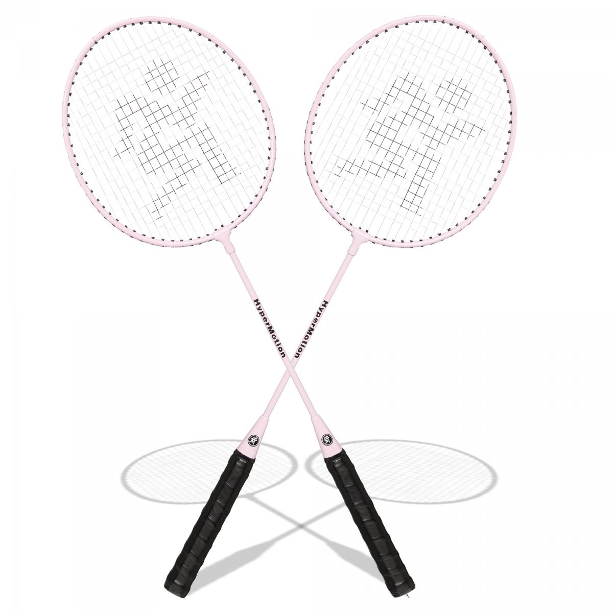 Zestaw rakiet do badmintona HyperMotion – 2 rakiety + pokrowiec, kolor różowy