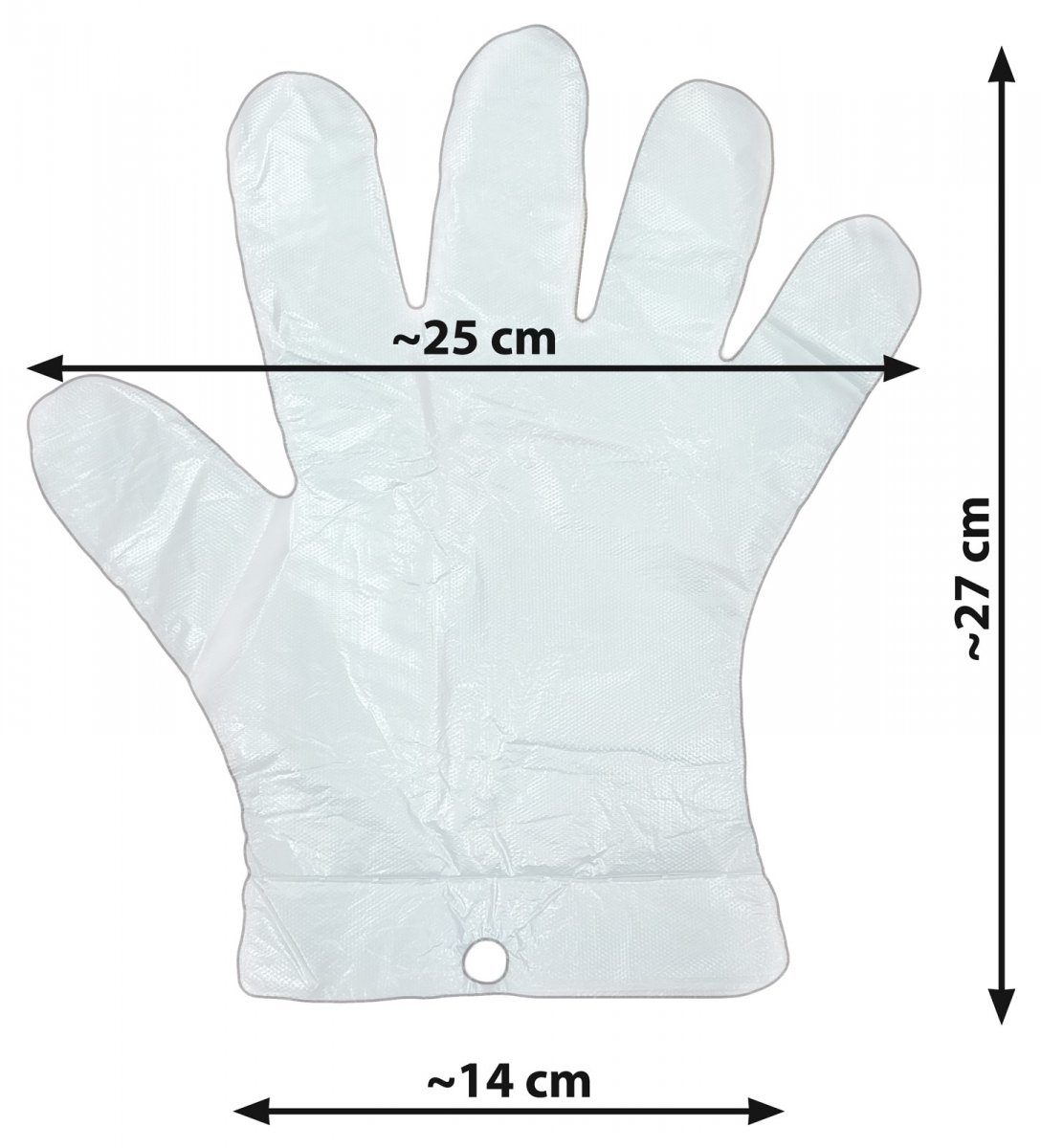 Zrywki - Foliowe rękawiczki jednorazowe HDPE - zrywane - 100 sztuk