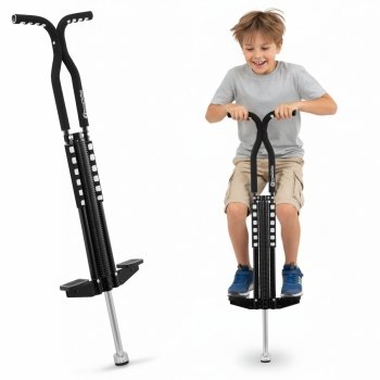 Skoczek sprężynowy typu POGO dla dzieci HyperMotion - kolor czarny