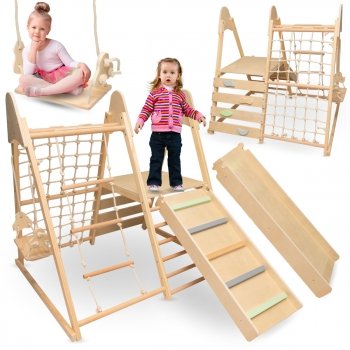 Drewniany domowy plac zabaw XL 5w1