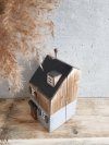 Drewniany domek orzech/szary poddasze