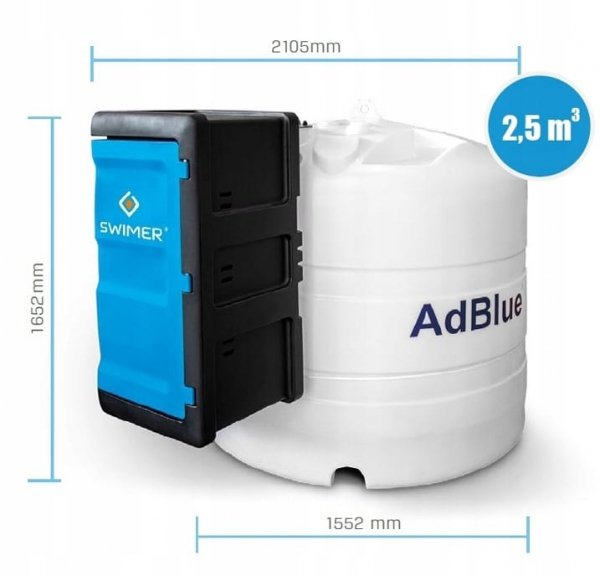 Zbiornik na AdBlue 2500L SWIMER BLUE TANK ELJPS EL BASIC PLUS