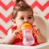 B.BOX Nowy innowacyjny Bidon ze słomką 240ml Malinowy BB00502