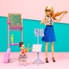 Lalka BARBIE Nauczycielka Muzyki 2 Lalki SKRZYPCE Mattel FXP18