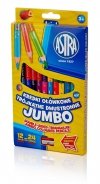 Kredki ołówkowe trójkątne dwustronne JUMBO 12 kredek