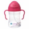 B.BOX Nowy innowacyjny Bidon ze słomką 240ml Malinowy BB00502