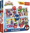 Puzzle 4w1 Spidey Ekipa spideya Marvel Trefl 34611