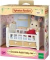 Sylvanian Families Łóżeczko Dziecko królików z czekoladowymi uszami 5017 Epoch