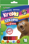 Kredki Drewniane Trójkątne Bambino 18 kolorów Szkolne ołówkowe