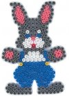 Hama 3 Szablony Podkładki do koralików Kwiatek Królik Wróżka 4558
