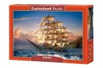 Puzzle 1500 Zachód słońca na żaglach Żaglowiec Castorland
