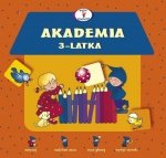 Akademia 3-latka Książka z zadaniami Naklejki ćwiczenia