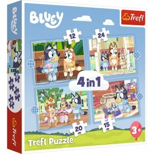 Puzzle 4w1 Bluey i jego świat Trefl
