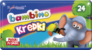 Kredki świecowe Bambino 24 kolory w metalowym pudełku