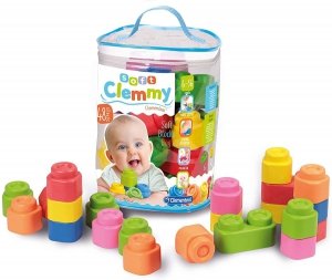 Clemmy Miękkie Klocki CLEMENTONI 48 el Torba