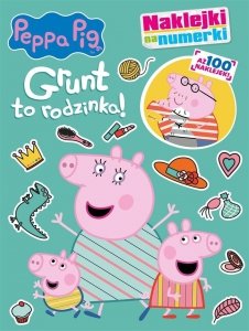 Świnka Peppa Grunt to rodzinka Naklejki na numerki 100 naklejek