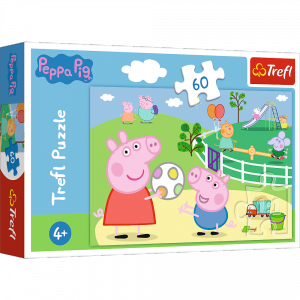 Puzzle Świnka Peppa 60 el Zabawy z przyjaciółmi Trefl 17356