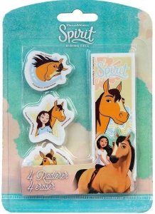 Spirit Mustang Duch Wolności 4 Gumki Przybory szkolne