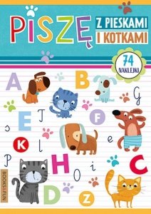 Piszę z pieskami i kotkami 74 Naklejki Nauka literek