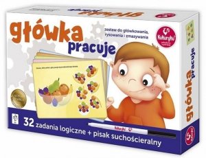 Główka pracuje Zadania logiczne + Pisak suchościeralny Kukuryku 