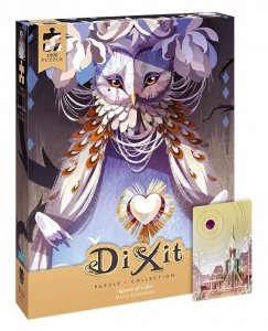 Puzzle 1000 el Dixit Odyseja Królowa sów z unikatową kartą do gry