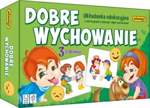 Dobre wychowanie Układanka edukacyjna 3 zabawy Adamigo