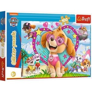  Puzzle Psi Patrol 100 Glitter W blasku Skye Trefl 14818