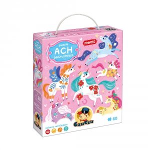 Puzzle Ach jednorożce 60 el Układanka 66x32cm