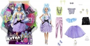  Barbie Extra Delux Lalka Ubrania + kotek Mattel GYJ69