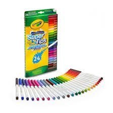 Crayola Mazaki Zmywalne Flamastry 24 Kolory Pisaki Supertips