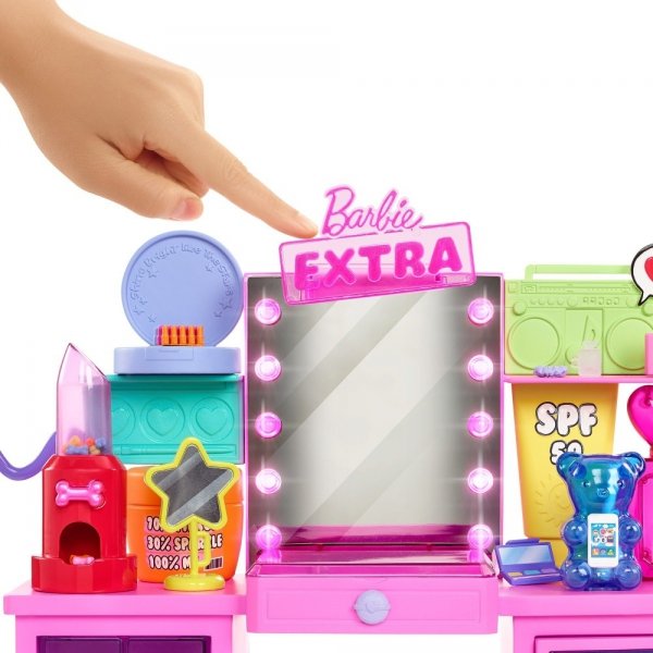  Barbie Extra Toaletka ze światłem z Lalka 