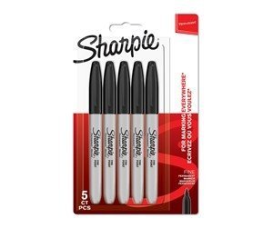 Sharpie markery permanentne czarne 5 szt
