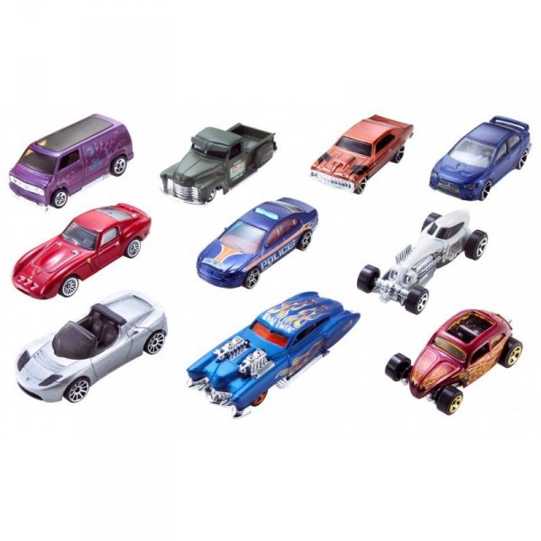 Hot Wheels Zestaw 10 Samochodzików Mix Aut Mattel 54886