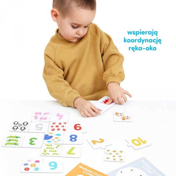 Cyfry Akademia CzuCzu Liczymy 2 Książeczki Puzzle 3+
