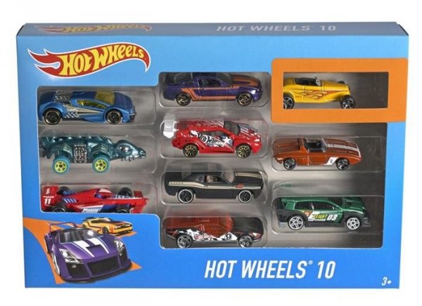 Hot Wheels Zestaw 10 Samochodzików Mix Aut Mattel 54886