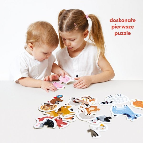 Zwierzątka na wsi CzuCzu Puzzle do pary pierwsze Układanki 18mc+