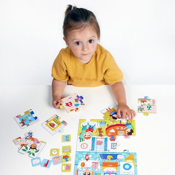 CzuCzu Puzzle Co robimy w domu Dziecko ukłądające puzzle
