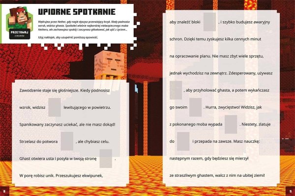 Minecraft Księga Netheru i Kresu z naklejkami 500 Naklejek