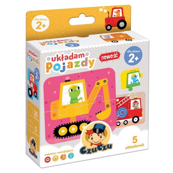 CzuCzu Układam Pojazdy 5 Układanek Zestaw puzzli 2+