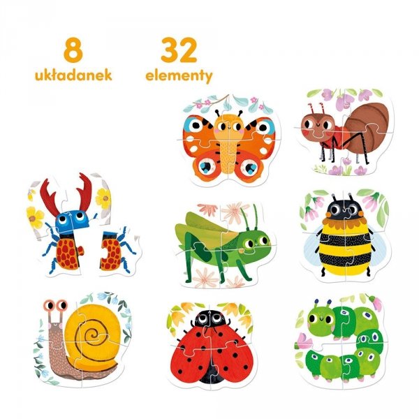 CzuCzu Puzzle Robaczki Czworaczki Pierwsze układanki 2+