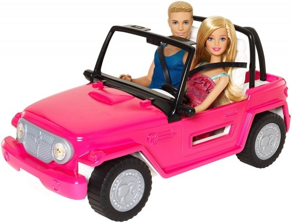 Auto Jeep plażowy Cruiser Barbie + Ken Mattel CJD12