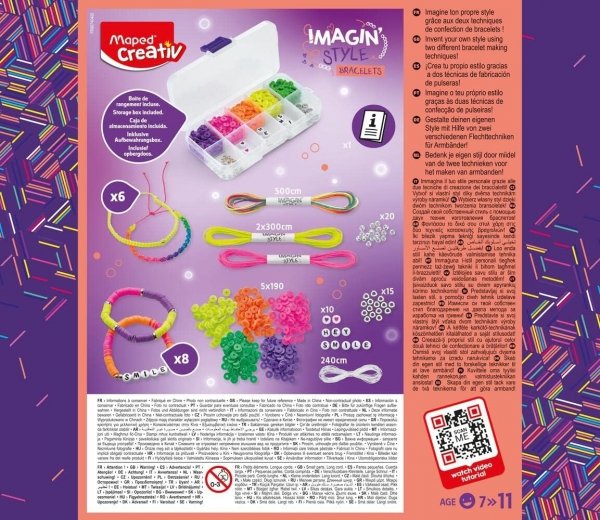 Bransoletki neonowe 14 szt Stwórz bransoletki Maped Creativ