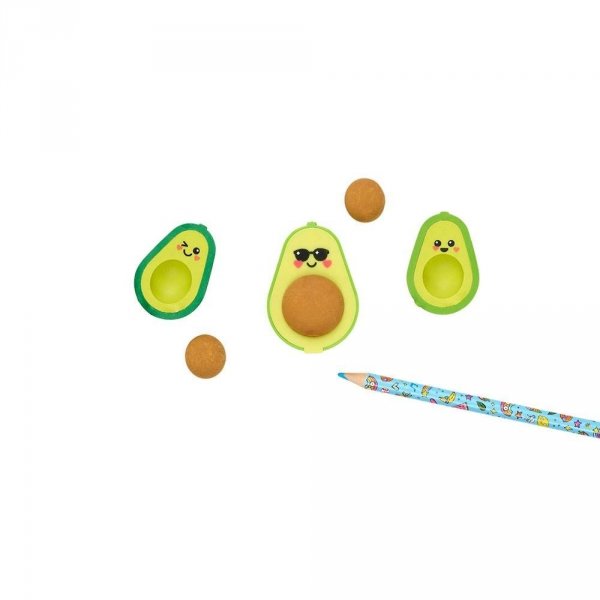 Awokado Gumki do ścierania + Temperówka Avocado