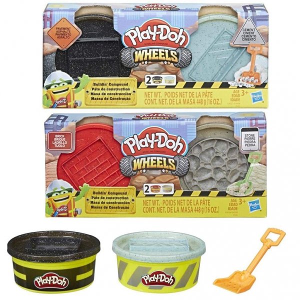 Play-Doh WHEELS CIASTOLINA Tuby budowlane Cegła i Kamień E4524