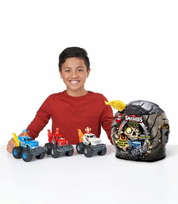 Zuru Smashers Monster Trucks Skeleton Screecher Auto dźwięki 25 niespodzianek