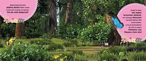 Masza i Niedźwiedź Z wizytą w lesie Książka z magnesami