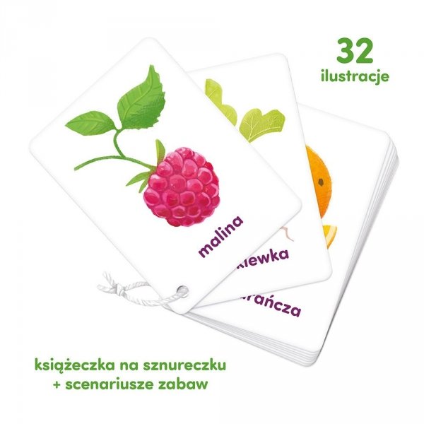 Owoce i Warzywa CzuCzu Karty obrazkowe na sznurku 2+