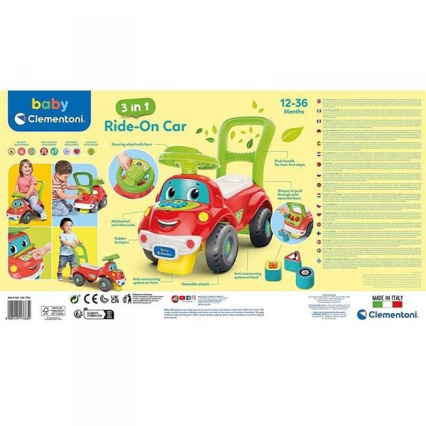Jeździk Pchacz Auto 3w1 Clementoni BABY 