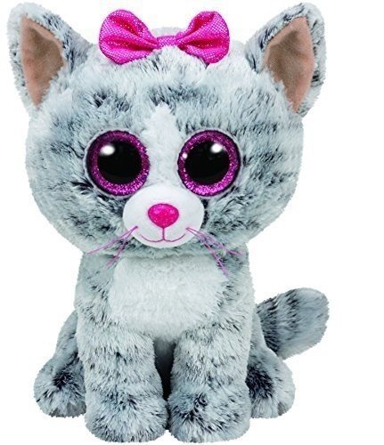 Maskotka Kotek Szary KIKI 15 cm Kot TY Beanies Kotek Błyszczące oczy 