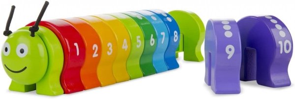 Licząca Gąsiennica drewniana układanka nauka liczenia Melissa&amp;Doug 2+